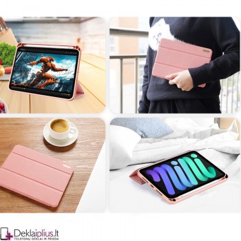 Dux Ducis domo serijos atverčiamas dėklas-rožinis (planšetei Apple Ipad Mini 6 (2021) Dux Ducis domo serijos atverčiamas dėklas-rožinis (planšetei Apple Ipad Mini 6 (2021)